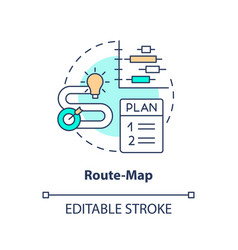 Route Map Concept Icon