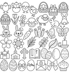 Easter Element Doodle Clipart Set