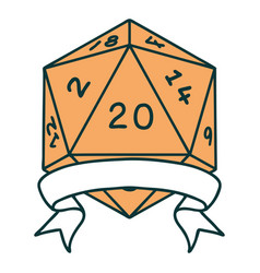 Natural 20 Critical Hit D20 Dice Roll