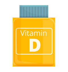 Vitamin D Bottle Icon Cartoon Style