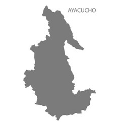 Ayacucho Peru Map Grey