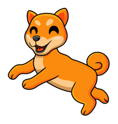 Cute Shiba Inu Dog Cartoon Posing