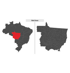 Map Of Mato Grosso State Brazil