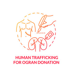 Human Trafficking For Organ Donation Red Concept