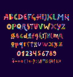 Mexican Cartoon Font Of Alphabet Letters Numbers