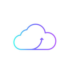 Upload Icloud Business Icon With Blue Duotone