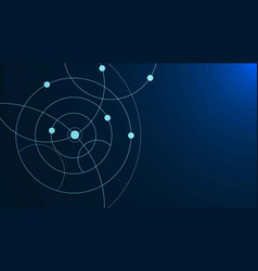 Geometric Circuit Dots And Lines Connection