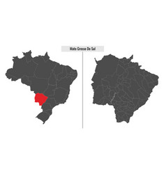 Map Of Mato Grosso Do Sul State Brazil