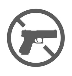 No Gun Monochrome Icon Flat