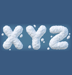 Snowy Letters X Y Z