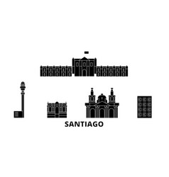 Chile Santiago Flat Travel Skyline Set