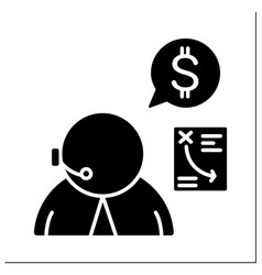 Financial Advisor Glyph Icon