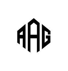 Aag Letter Logo Design With Polygon Shape