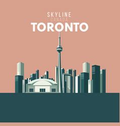 Abstract Toronto City Skyline And Text