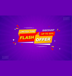 Flash Offer Limited Time Sale Banner