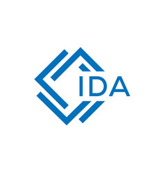 Ida Letter Logo Design On White Background