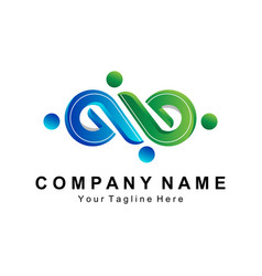 Infinity Logo Design Colored Circle Logo Company