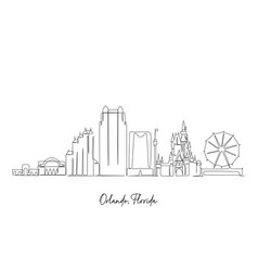 Outline Cityscape Of Orlando Florida Usa