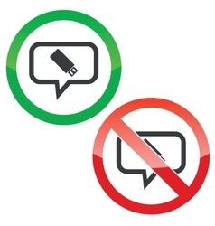 Usb Stick Message Permission Signs