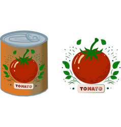 Cartoon Tomato Can