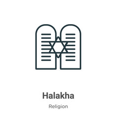 Halakha Outline Icon Thin Line Black Icon