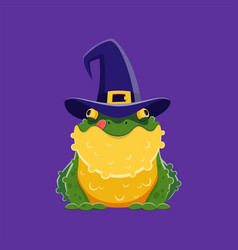 Halloween Frog In Witch Hat Horror Holiday Cartoon