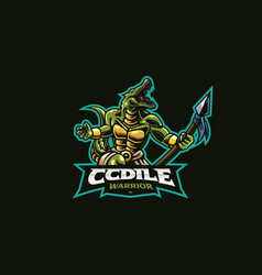 Humanoid Crocodile Mascot Logo