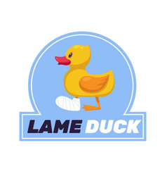 Lame Duck With Cast On His Leg