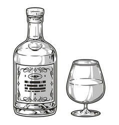 Rum Drink Detailed Sticker Monochrome