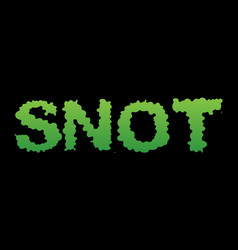 Snot Green Slime Letters Booger Slippery