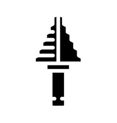 Step Drill Bit Glyph Icon