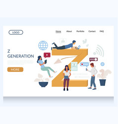 Z Generation Website Landing Page Design