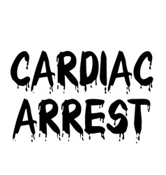 Cardiac Arrest Stamp On White Background