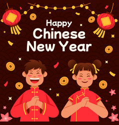 Cheerful Chinese Couple Give Greetings