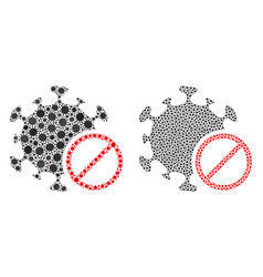 Forbidden Virus Icon - Mosaic With Covid19 Virus