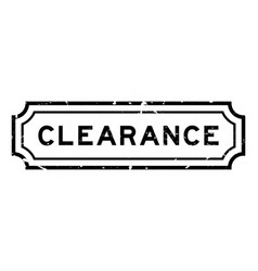 Grunge Black Clearance Word Rubber Seal Stamp