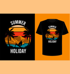 Summer Holiday Retro Vintage T Shirt Design