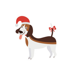 Christmas Beagle - Cute Cartoon Dog Wearing