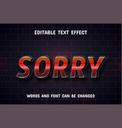 Sorry Text - 3d Text Effect