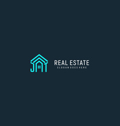 Initial Letter Jt Roof Logo Real Estate