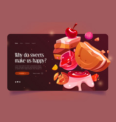 Cartoon Confectionary Landing Page Template