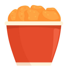 Chicken Nuggets Box Icon Cartoon Fast Food