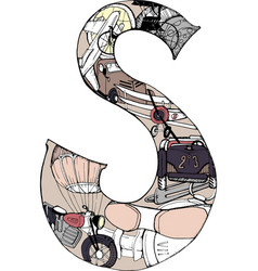 Letter S With Pattern