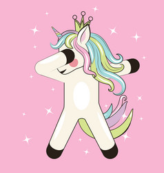 Dabbing Cute Unicorn With Stars