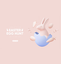 Easter Holiday 3d Matt Holiday Bunny With Eggs