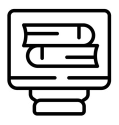 Online Child Stack Icon Outline Study