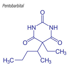 Skeletal Formula Pentobarbital Drug Chemical