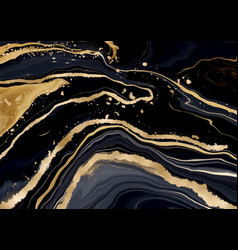 Black And Gold Liquid Marble Background