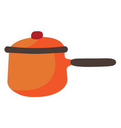 Cooking Pot With One Handle Cartoon Pan Icon