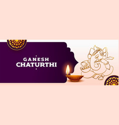 Hindu Festival Ganesh Chaturthi Banner